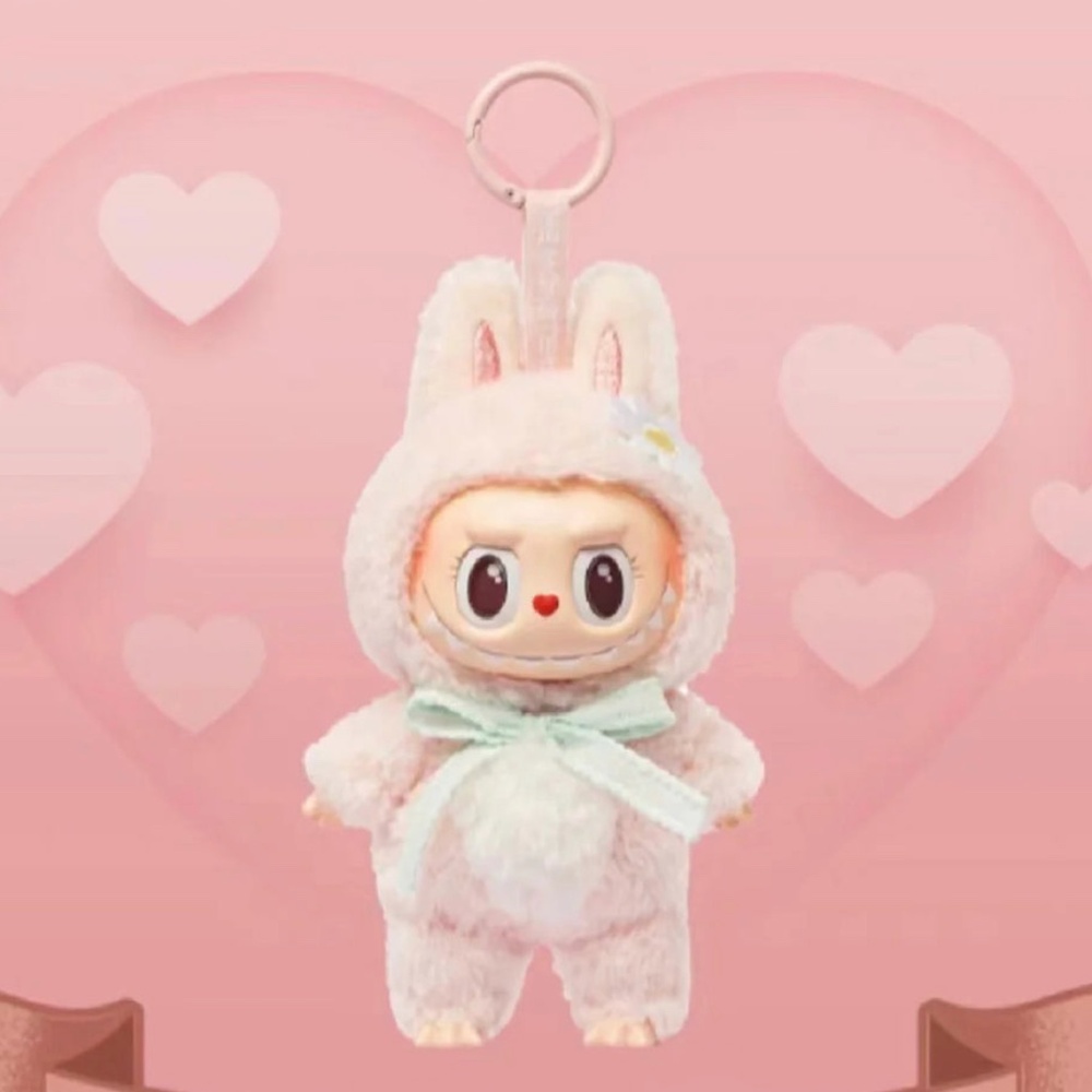 Plush Bunny Key & Card Holder - Pink